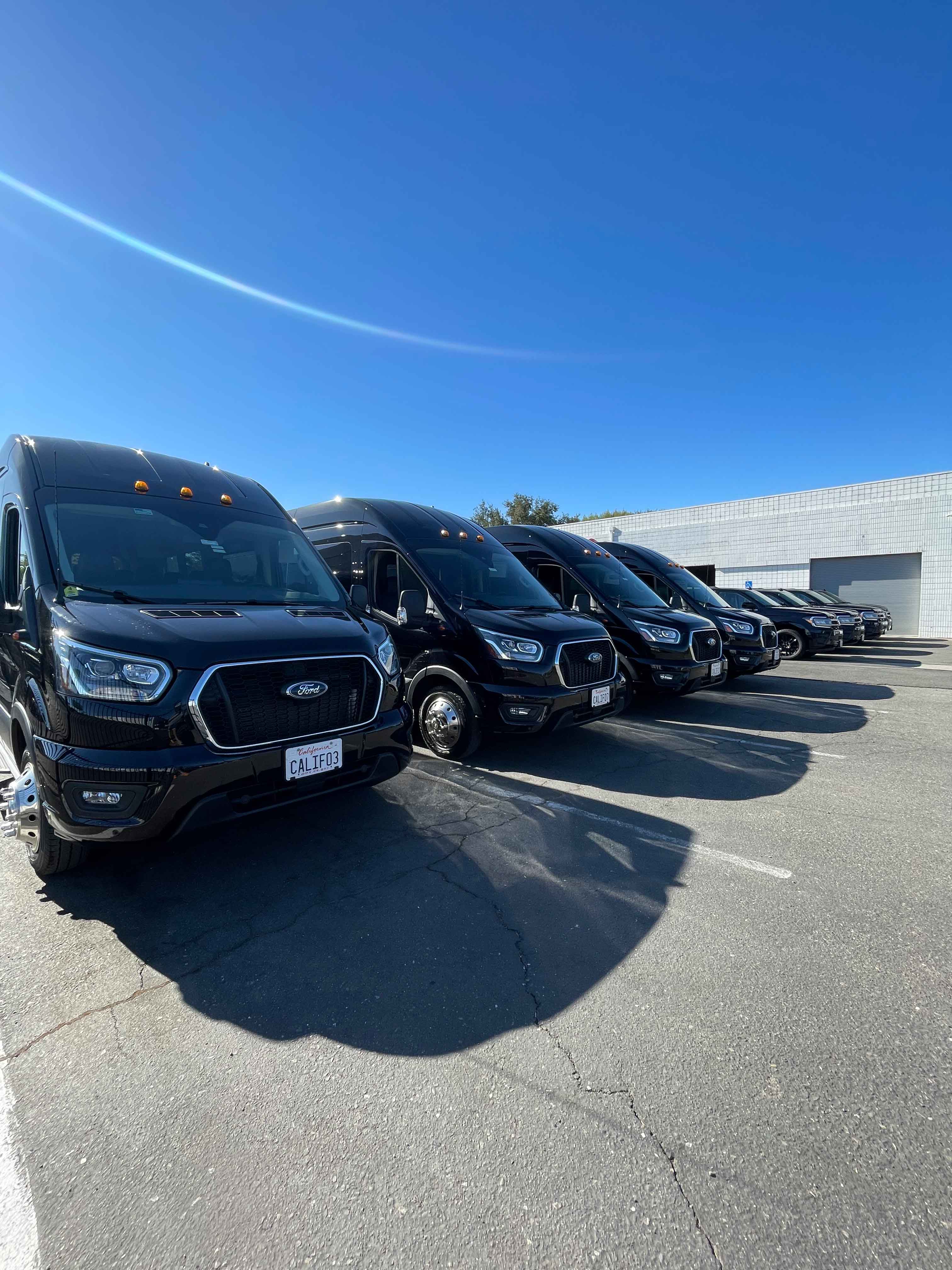 Shuttle-Van-Exterior Limo Van Service in Fairfield