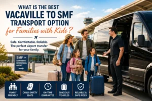 What is the best Vacaville to SMF transport option for families with kids?
