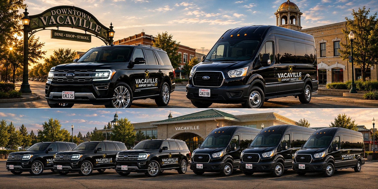 Private Vacaville airport transportation